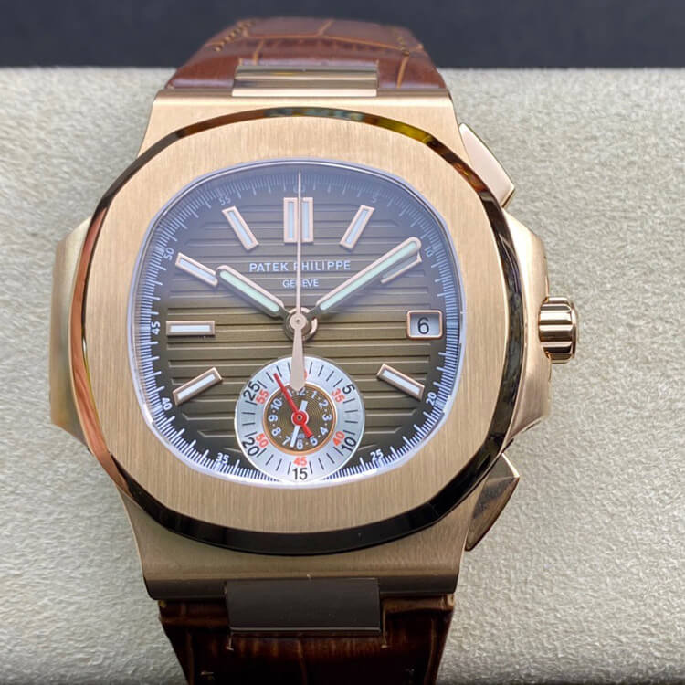 Best Replica Replica Patek Philippe Nautilus 5980R-001 1:1 Best Edition 3K Factory V2 Brown Dial - Colareps