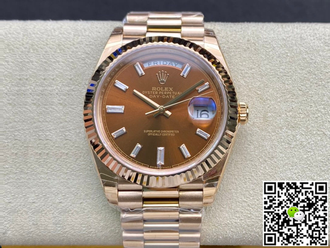 Best Replica Replica Rolex Day Date 228235 1:1 Best Edition EW Factory V2 Brown Dial - Colareps