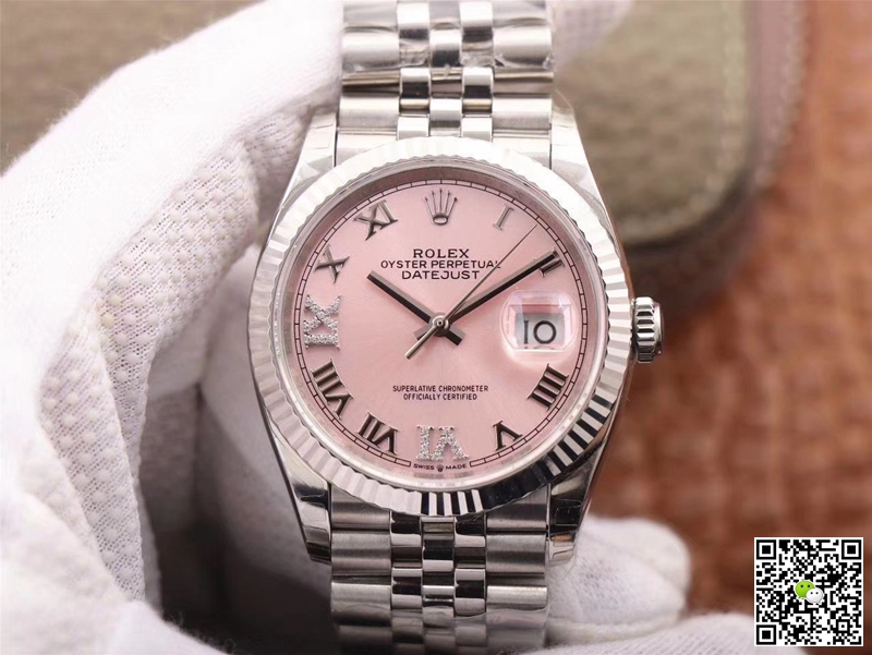Best Replica Replica Rolex Datejust M126234-0031 1:1 Best Edition EW Factory Pink Dial Swiss ETA3235 - Colareps