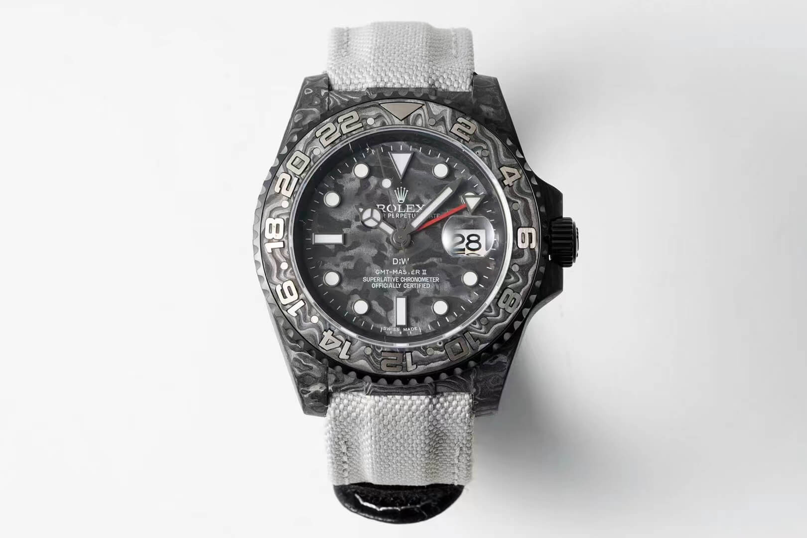 Best Replica Replica Rolex GMT-MASTER II Diw 1:1 Best Edition Carbon Fiber Fabric Strap - Colareps