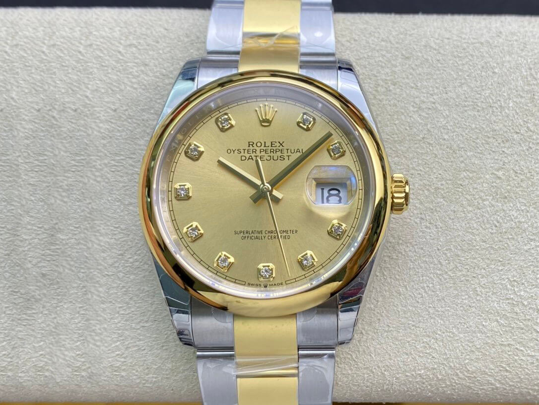 Best Replica Replica Rolex Datejust M126203-0018 1:1 Best Edition EW Factory Champagne Dial - Colareps