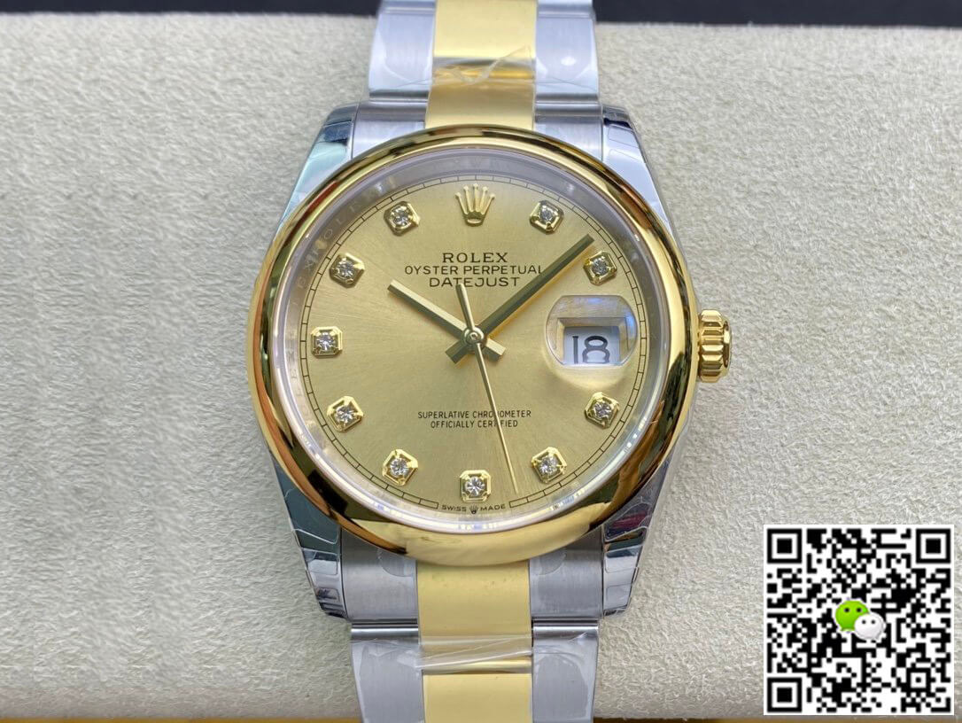 Best Replica Replica Rolex Datejust M126203-0018 1:1 Best Edition EW Factory Champagne Dial - Colareps