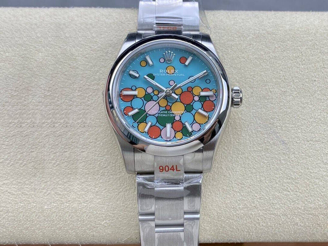 Best Replica Replica Rolex Oyster Perpetual M277200-0010 31MM 1:1 Best Edition EW Factory Turquoise Blue Dial - Colareps