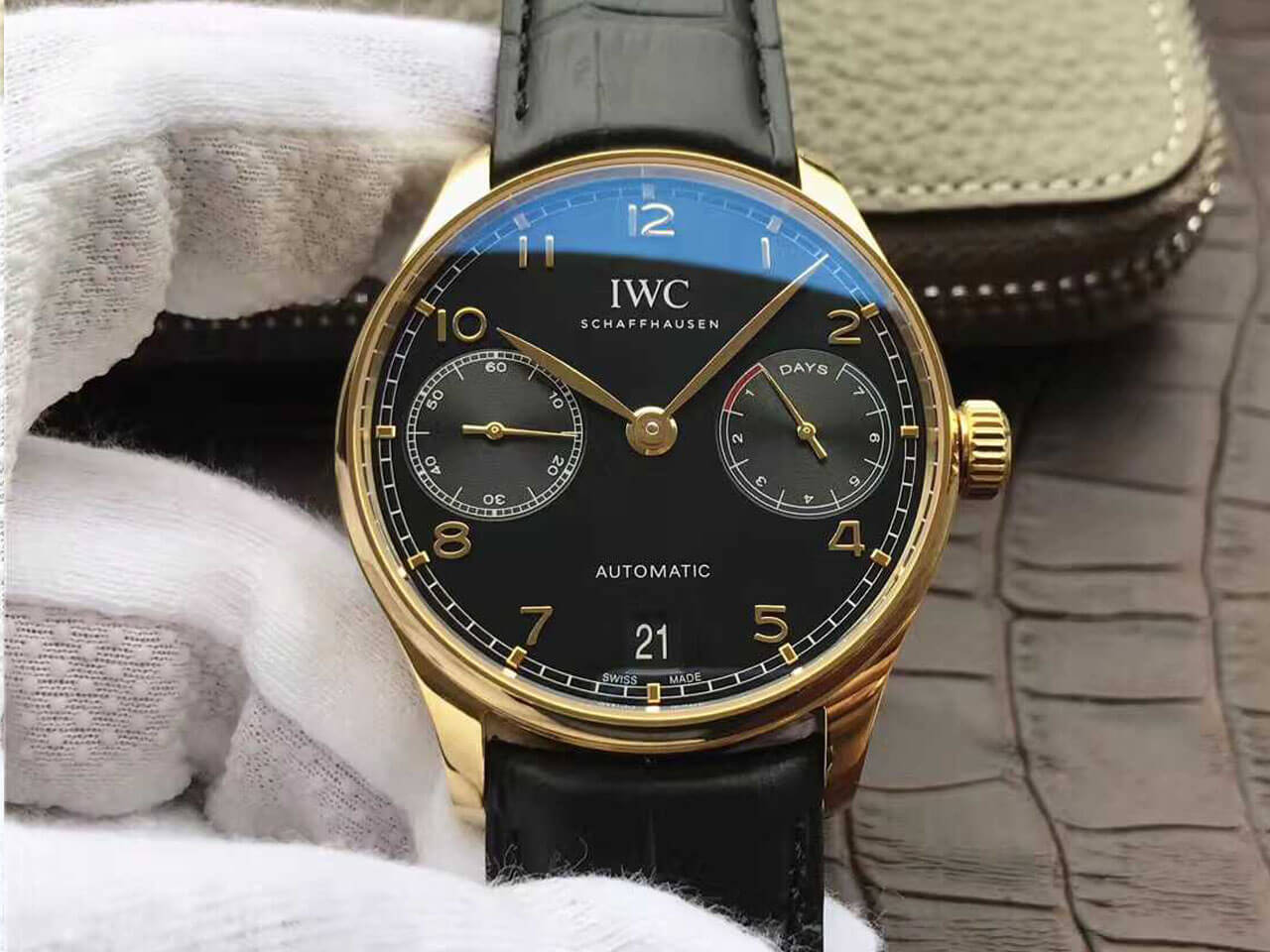 Best Replica Replica IWC Portugieser IW500101 1:1 Best Edition ZF Factory Black Dial - Colareps