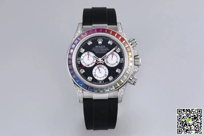 Best Replica Replica Rolex Daytona 116599RBOW 1:1 Best Edition BL Factory Black Dial Swiss ETA4130 - Colareps