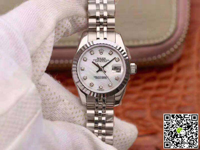 Best Replica Replica Rolex Lady Datejust 28MM 1:1 Best Edition Swiss NH05 Movement White Dial - Colareps