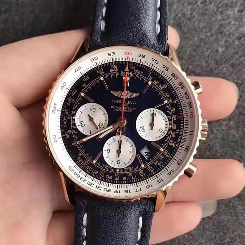 Best Replica Replica Breitling Navitimer 01 RB012012 1:1 Best Edition  JF Factory Blue Strap - Colareps