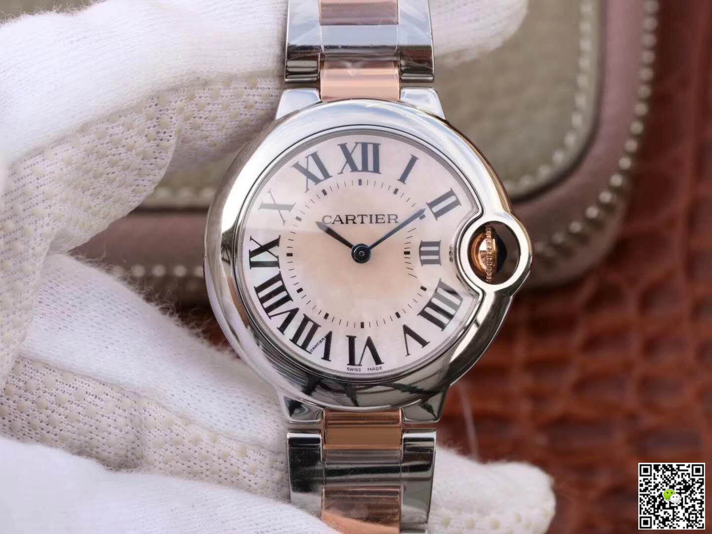 Best Replica Replica Ballon Bleu De Cartier Ladies 33MM W69201 V6 Factory 1:1 Best Edition Swiss ETA076 - Colareps