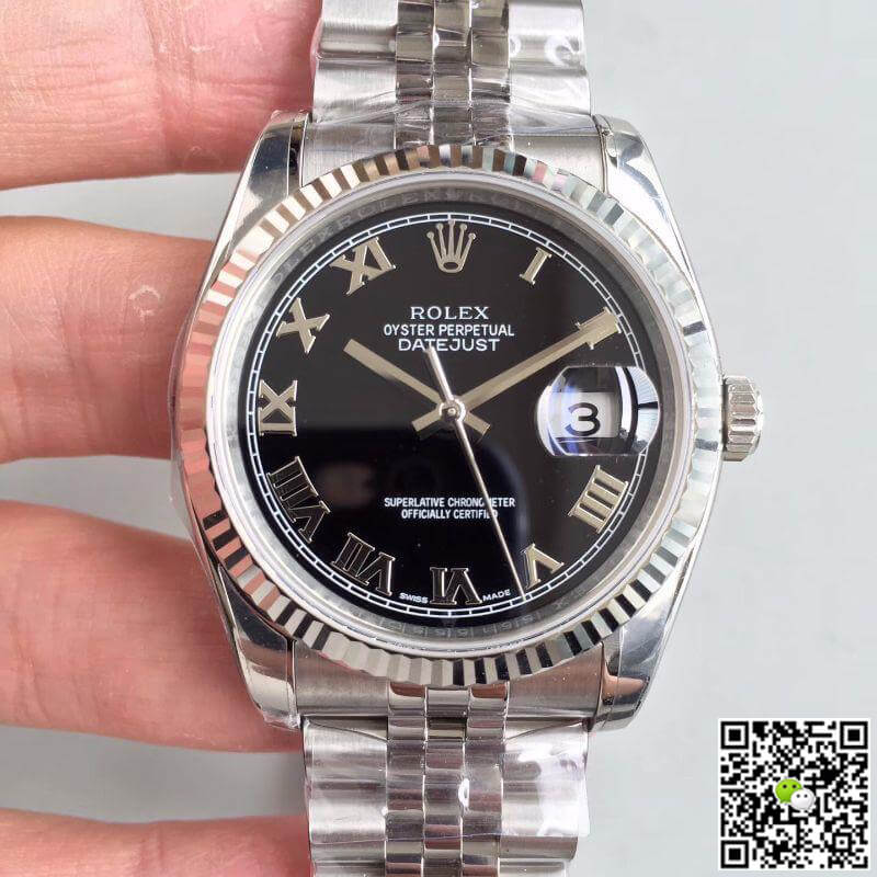 Best Replica Rolex Dupe Datejust 116334 1:1 Best Edition Swiss ETA2836 Black Dial Roman Marker - Colareps
