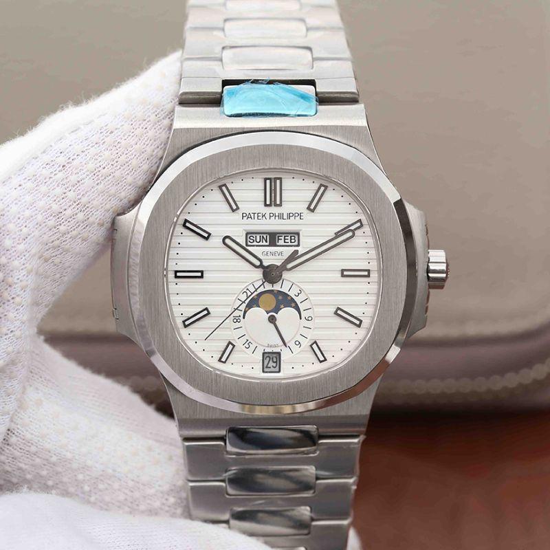 Best Replica Replica Patek Philippe Nautilus 5726/1A-010 KM Factory 1:1 Best Edition Swiss ETA324 White Textured Dial - Colareps