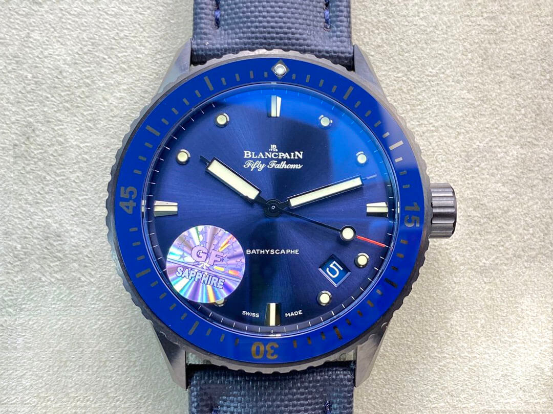 Best Replica Replica Blancpain Fifty Fathoms 5000-0240-O52A 1:1 Best Edition GF Factory Blue Dial - Colareps