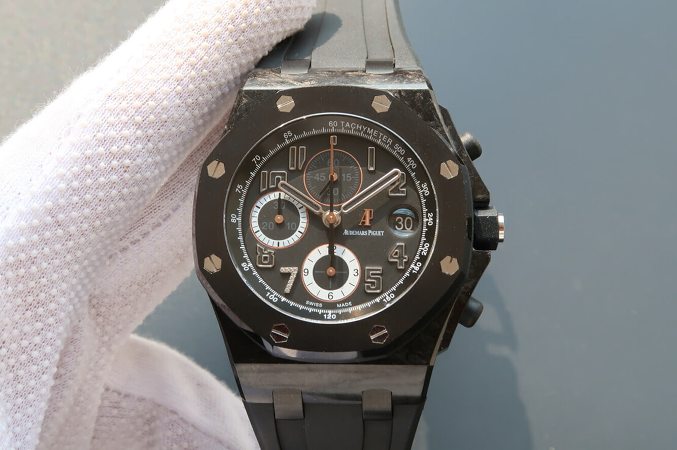 Best Replica Replica Audemars Piguet Royal Oak Offshore 26205AU.OO.D002CR.01 1:1 Best Edition JF Factory Carbon Fiber - Colareps