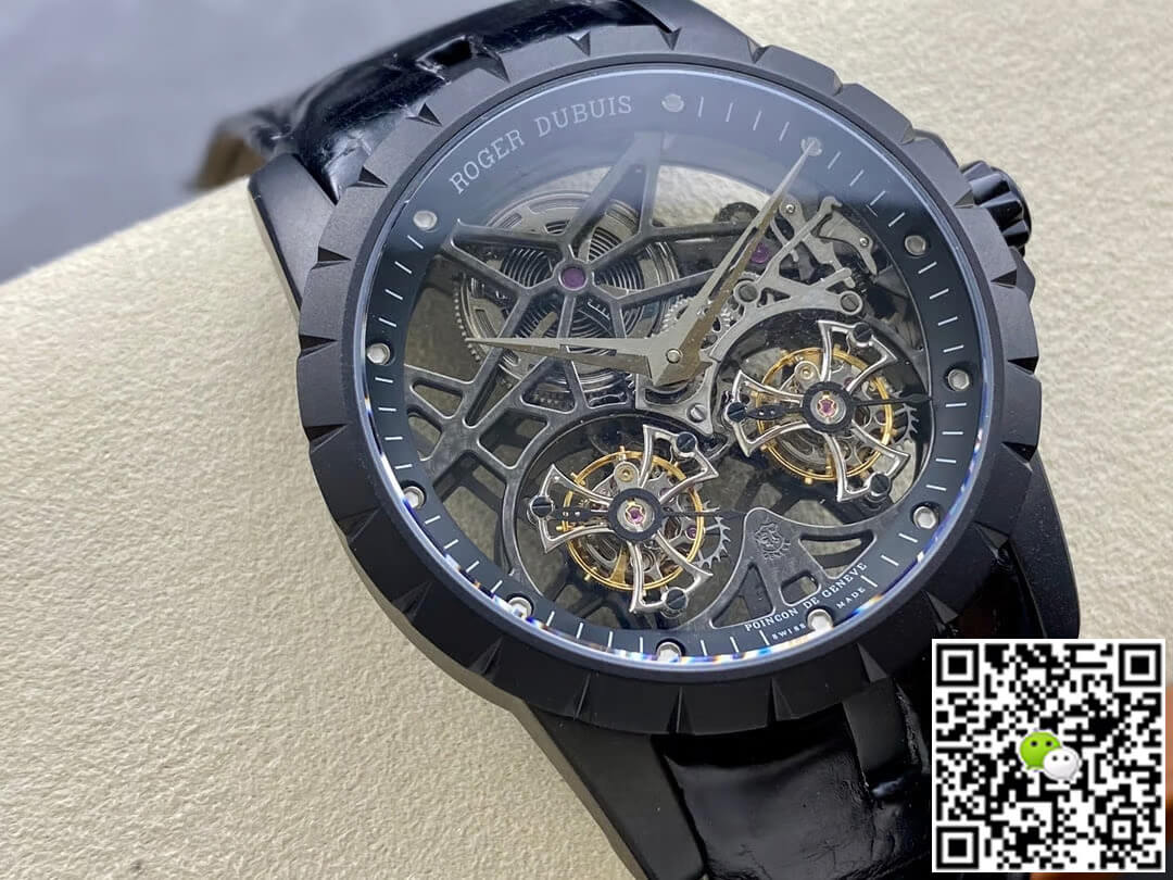 Best Replica Replica Roger Dubuis Excalibur RDDBEX0364 1:1 Best Edition YS Factory Tourbillon Skeleton Dial - Colareps