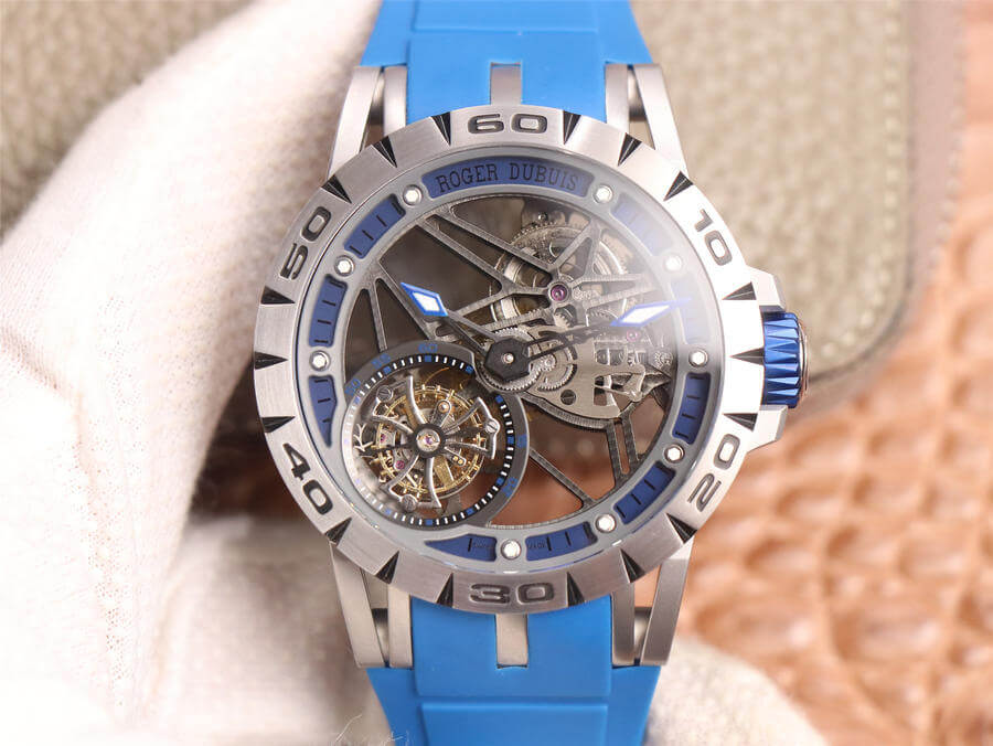 Best Replica Replica Roger Dubuis Excalibur Spidr RDDBEX0479 1:1 Best Edition JB Factory Tourbillon Skeleton Dial - Colareps