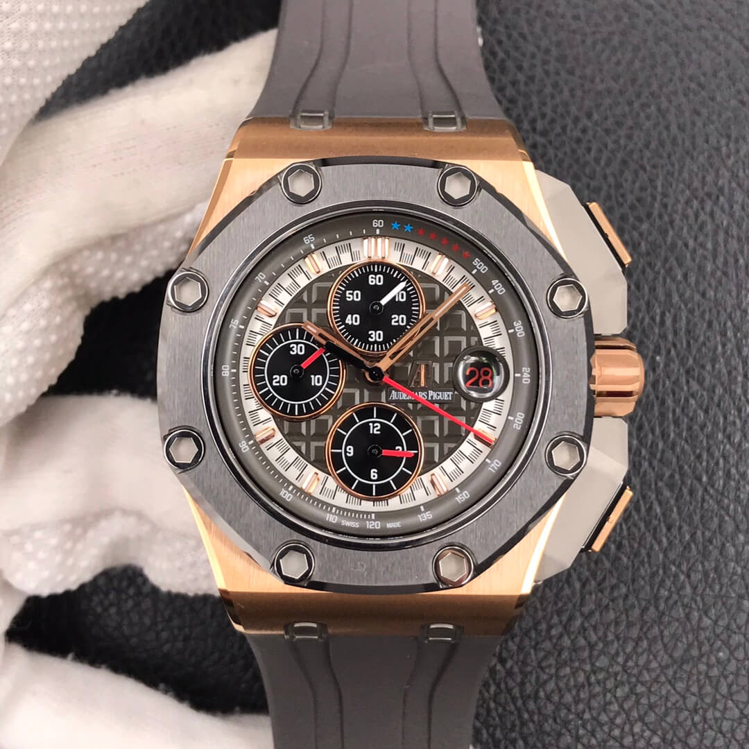 Best Replica Replica Audemars Piguet Royal Oak Offshore 26568OM.OO.A004CA.01 1:1 Best Edition JF Factory Rose Gold - Colareps