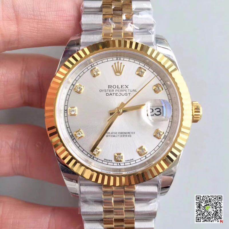 Best Replica Replica Rolex Datejust 41 126333 Silver Dial 1:1 Best Edition Stainless Steel 410L and 18K Yellow Gold Bracelet - Colareps