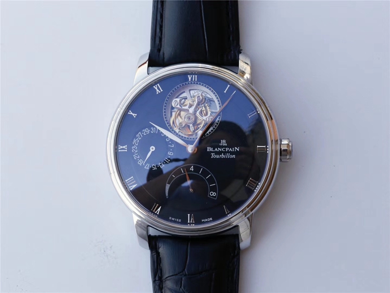 Best Replica Replica Blancpain Villeret 6025-1542-55 True Tourbillon 1:1 Best Edition JB Factory Black Dial Swiss Cal.25 - Colareps