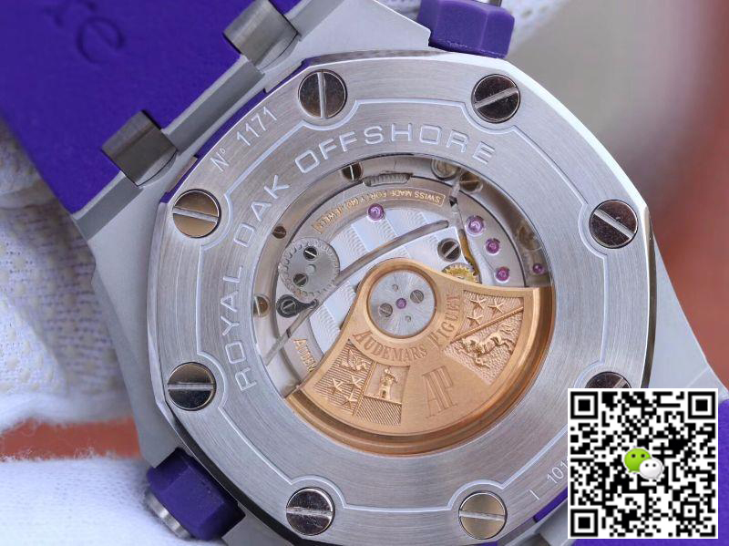 Best Replica Replica Audemars Piguet Royal Oak Offshore Diver 15710ST.OO.A077CA.01 1:1 Best Edition Swiss ETA3120 Superlumed Purple textured dial - Colareps