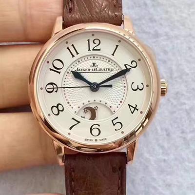 Best Replica Jaeger Lecoultre Replica Rendez-Vous 3612420 1:1 Best Edition Swiss ETA898D/1 Brown Leather Strap - Colareps