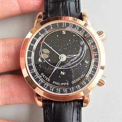 Best Replica Replica Patek Philippe Grand Complications 6102R-001 TW Factory 1:1 Best Edition Swiss ETA240 Celestial Black Rotating Dial - Colareps
