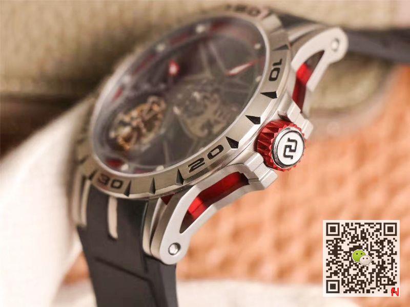 Best Replica Replica Roger Dubuis Excalibur Spidr (king series) RDDBEX0622 Tourbillon JB Factory 1:1 Best Edition red skeleton dial Swiss RD505SQ - Colareps