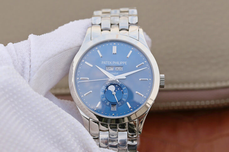 Best Replica Replica Patek Philippe Complications 5396/1G-001 1:1 Best Edition KM Factory White Gold Blue Dial - Colareps
