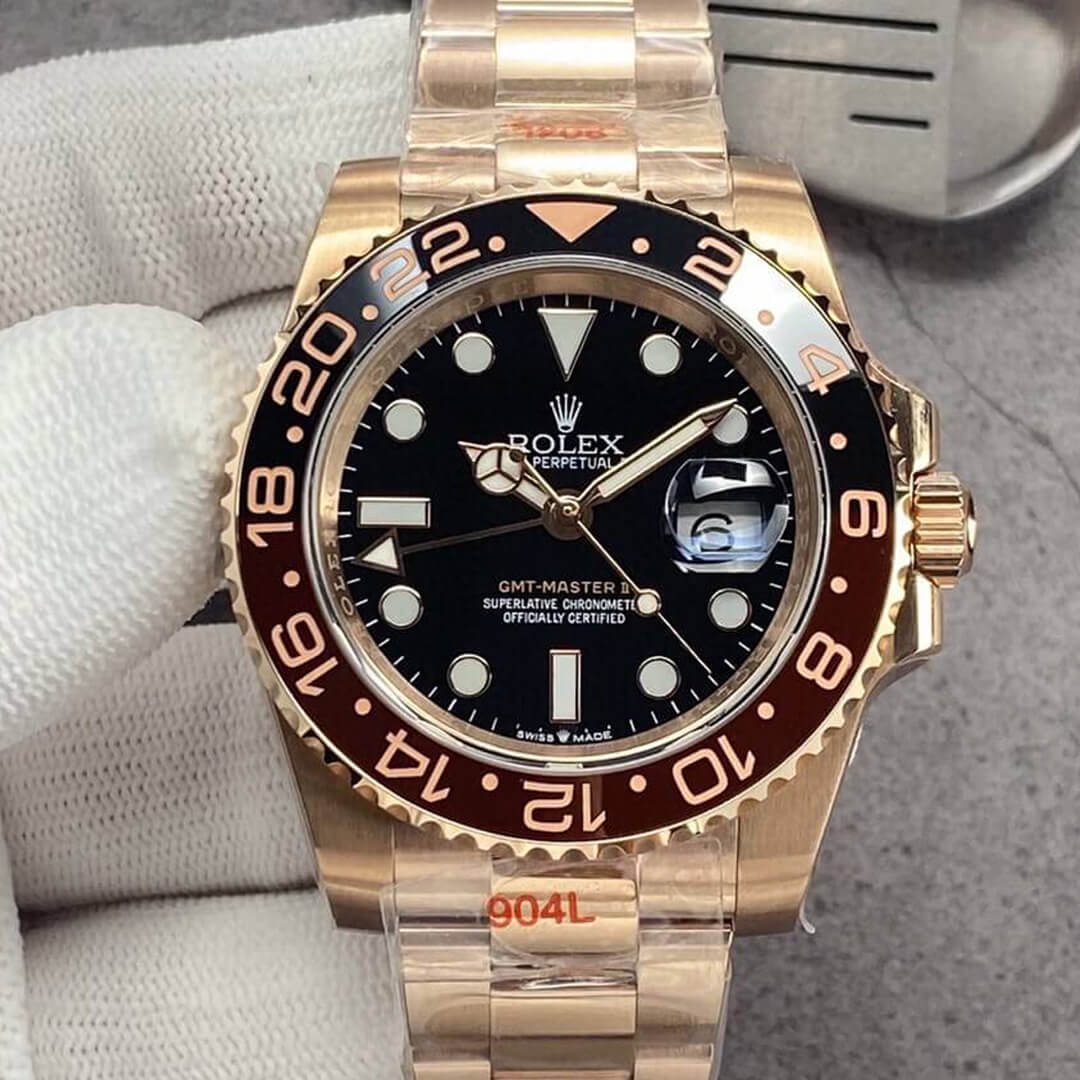 Best Replica Replica Rolex GMT Master II 126715CHNR-0001 1:1 Best Edition GM Factory Rose Gold - Colareps