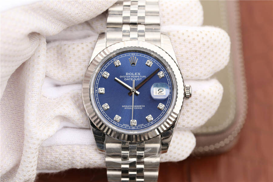 Best Replica Replica Rolex Datejust M126334-0016 1:1 Best Edition EW Factory Diamond Blue Dial - Colareps