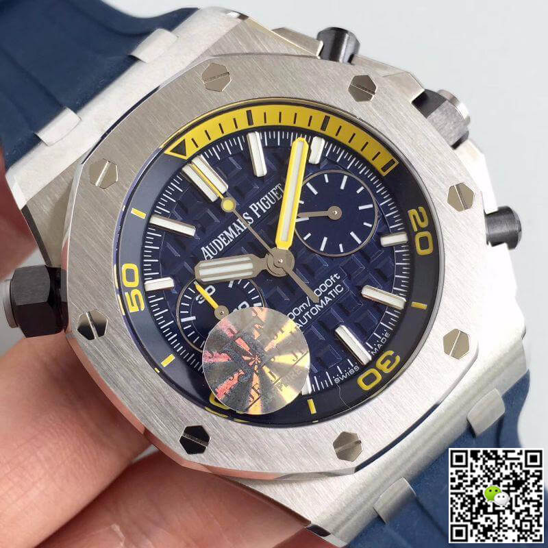 Best Replica Replica Audemars Piguet Royal Oak Offshore Diver 26703ST.OO.A027CA.01 JF Factory 1:1 Best Edition Swiss ETA3120 Blue Dial - Colareps