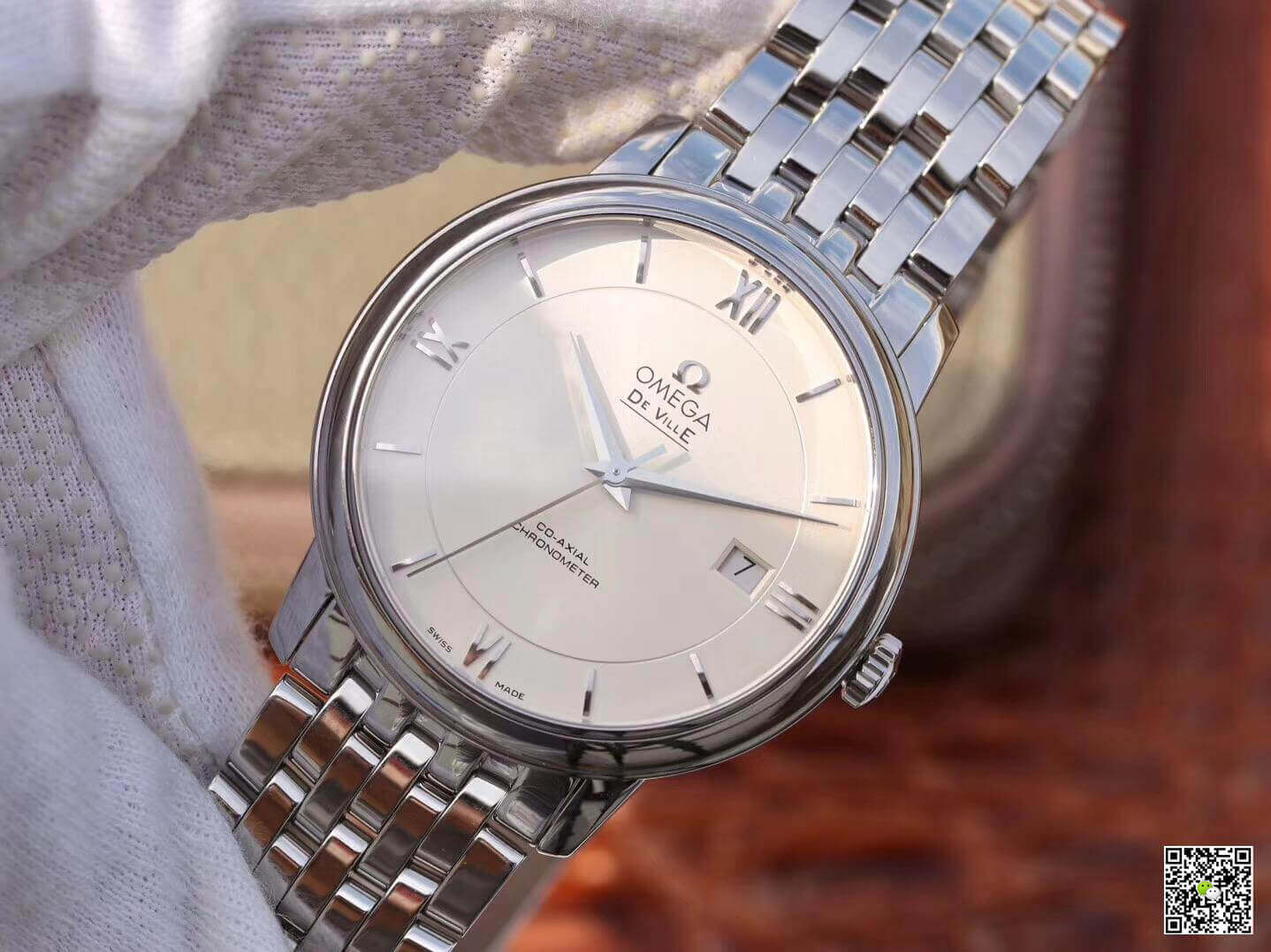 Best Replica Replica Omega De Ville Prestige 424.10.40.20.02.003 MKS Factory Mechanical Watches 1:1 Best Edition Swiss ETA9015 White Dial - Colareps