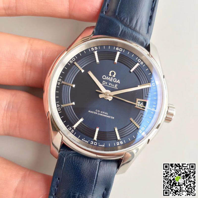 Best Replica Replica Omega De Ville Hour Vision 431.33.41.21.03.001 3S Factory 1:1 Best Edition Swiss ETA8500 Blue Dial - Colareps