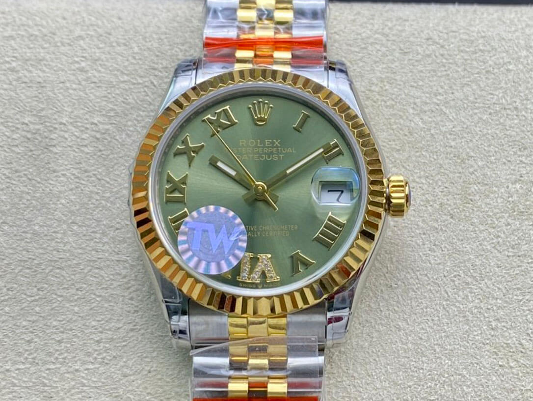 Best Replica Replica Rolex Datejust 178273 31MM 1:1 Best Edition TW Factory Green Dial - Colareps