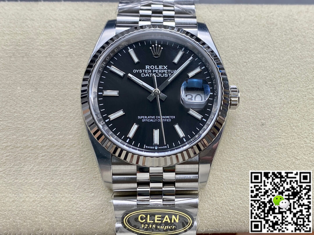 Best Replica Replica Rolex Datejust M126234-0015 36MM 1:1 Best Edition Clean Factory Black Dial - Colareps