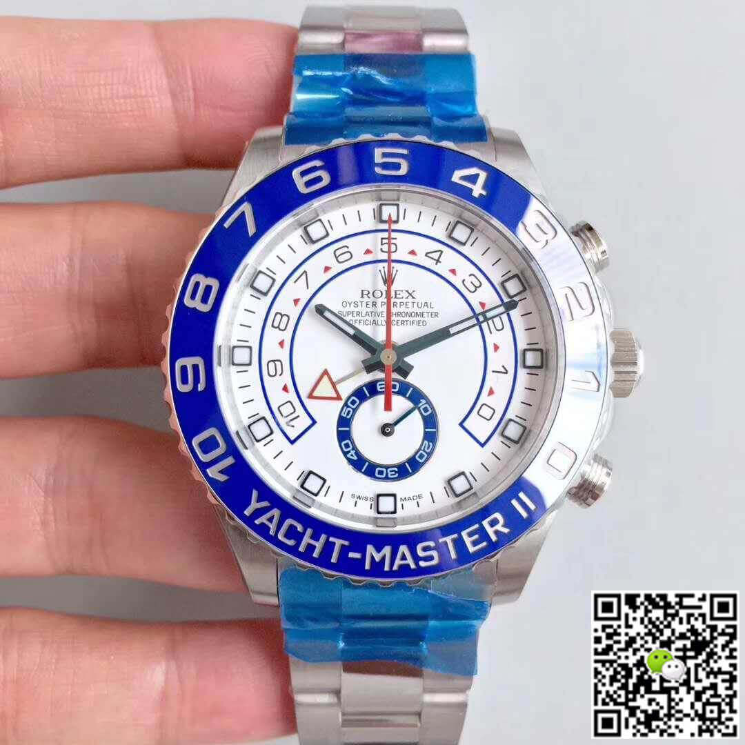Best Replica Replica Rolex Yacht-Master II 116680 JF Factory 1:1 Best Edition Swiss ETA7750 White Dial - Colareps