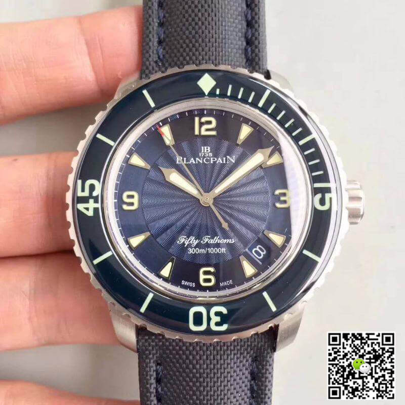 Best Replica Replica Blancpain Fifty Fathoms 5015D-1140-52B ZF Factory Men Watches 1:1 Best Edition Swiss ETA2836-2 Blue Dial - Colareps