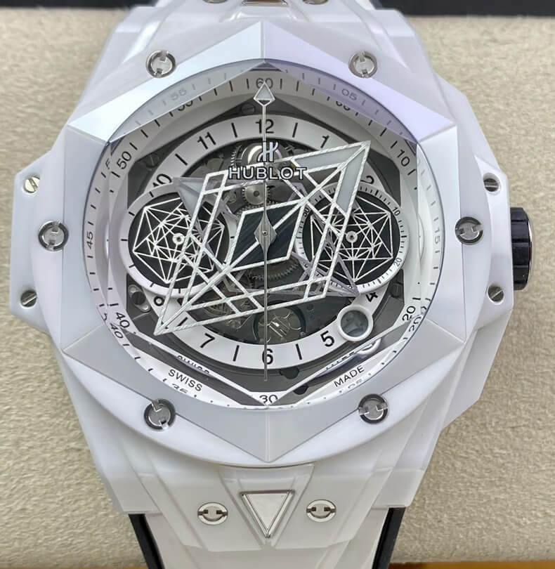 Best Replica Replica Hublot Big Bang Sang Bleu II 418.HX.2001.RX.MXM21 1:1 Best Edition BB Factory White Ceramics - Colareps