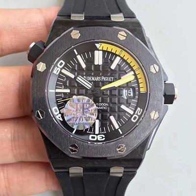 Best Replica Replica Audemars Piguet Royal Oak Offshore Diver 15706AU.OO.A002CA.01 JF Factory 1:1 Best Edition Swiss ETA3120 Black Dial - Colareps