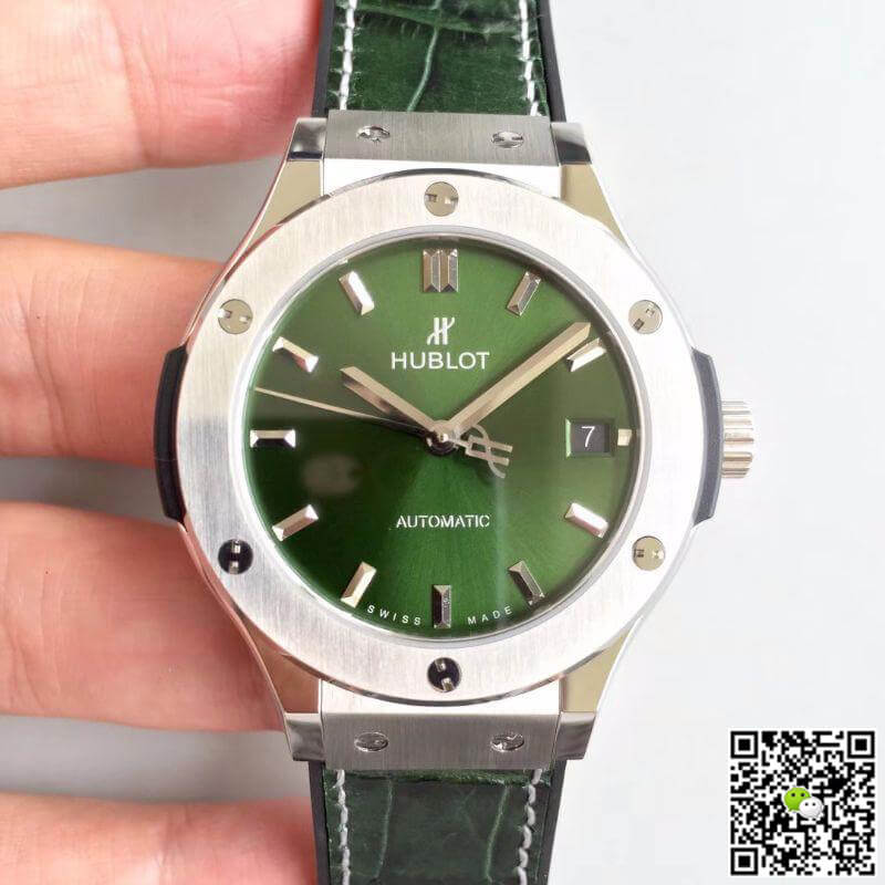 Best Replica Replica Hublot Classic Fusion 511.NX.8970.LR JJ Factory Mechanical Watches 1:1 Best Edition Swiss ETA2892 Green Dial - Colareps