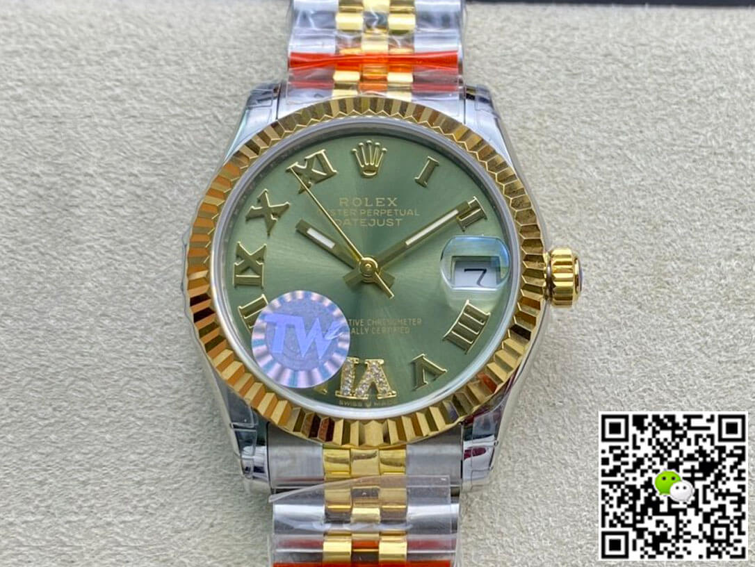 Best Replica Replica Rolex Datejust 178273 31MM 1:1 Best Edition TW Factory Green Dial - Colareps