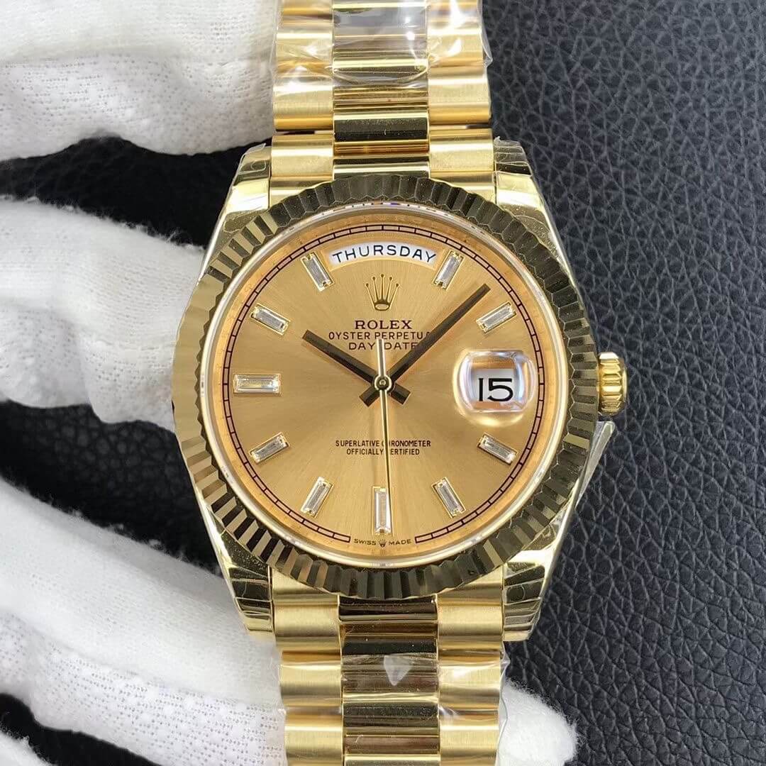 Best Replica Replica Rolex Day Date M228238-0005 1:1 Best Edition EW Factory Champagne Dial - Colareps