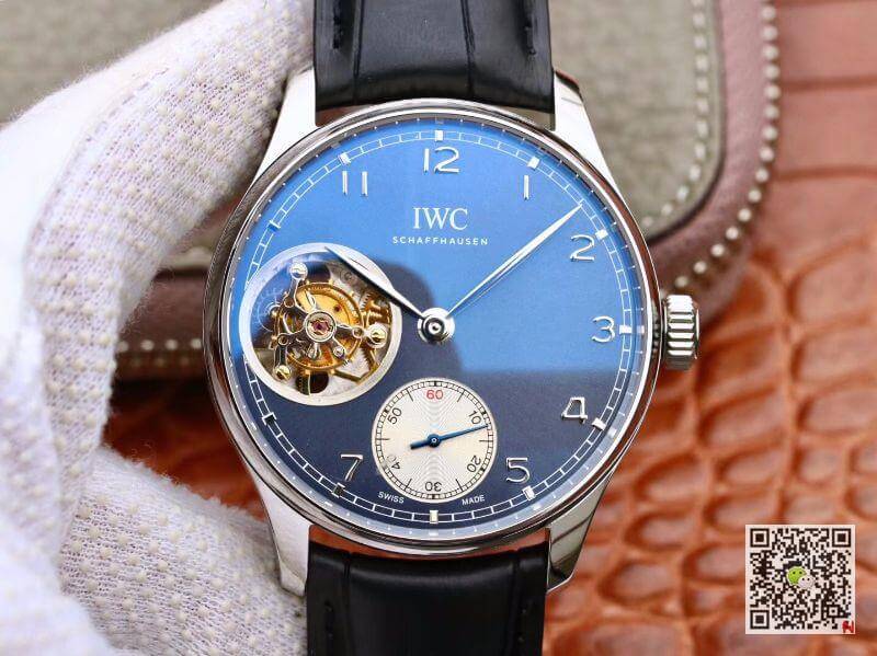 Best Replica IWC Replica Portuguese Tourbillon IW546302 ZF Factory Men Watches 1:1 Best Edition Swiss Tourbillon Blue Dial - Colareps