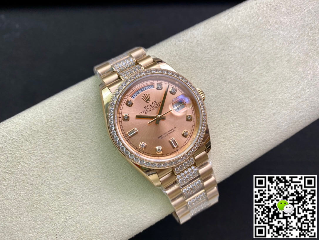 Best Replica Replica Rolex Day Date M128345RBR-0020 1:1 Best Edition EW Factory Rose Gold Dial - Colareps
