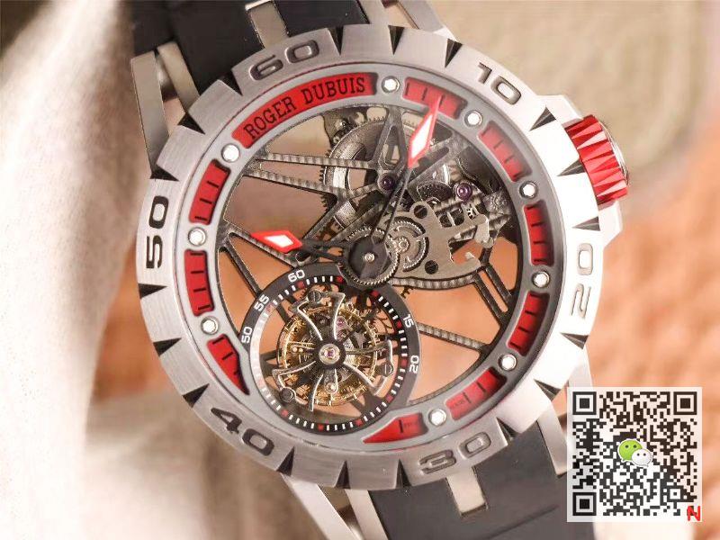 Best Replica Replica Roger Dubuis Excalibur Spidr (king series) RDDBEX0622 Tourbillon JB Factory 1:1 Best Edition red skeleton dial Swiss RD505SQ - Colareps