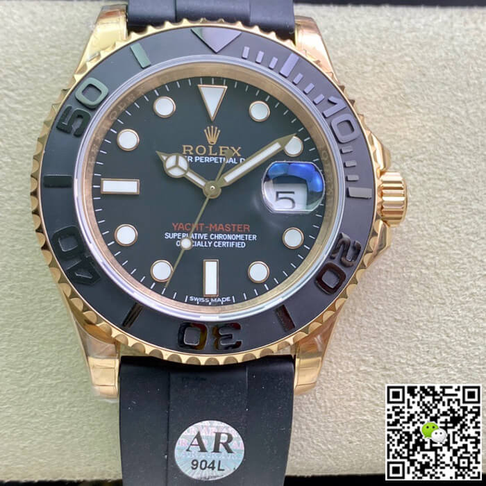 Best Replica Replica Rolex Yacht Master 116655 1:1 Best Edition AR Factory Black Dial - Colareps