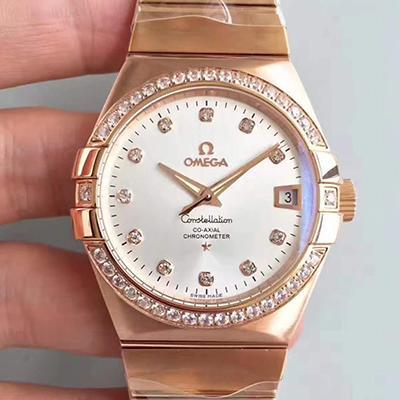 Best Replica Replica Omega Constellation 123.25.38.21.52.001 3S Factory 1:1 Best Edition Swiss ETA8500 18K Rose Gold Bracelet - Colareps