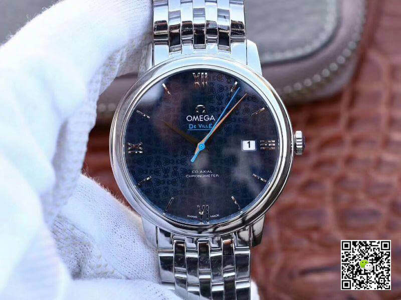 Best Replica Replica Omega De Ville Prestige 424.10.40.20.03.003 1:1 Best Edition Swiss ETA2892 Blue Textured Dial - Colareps