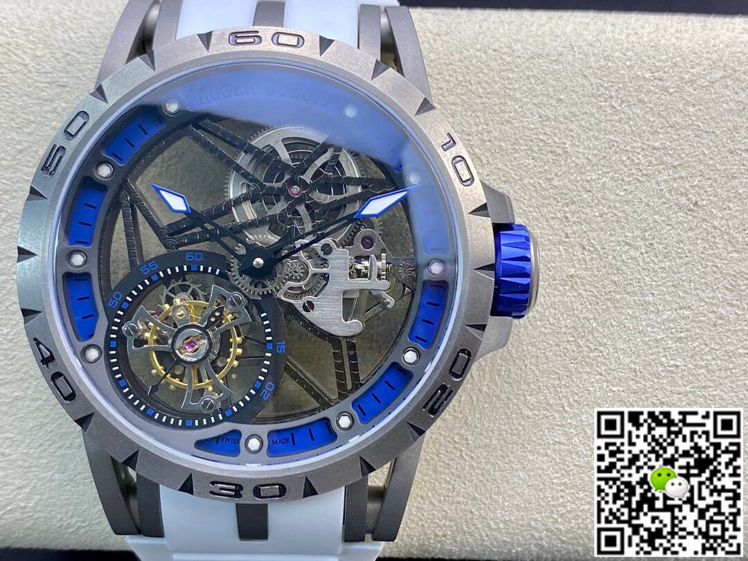 Best Replica Replica Roger Dubuis Excalibur RDDBEX0479 1:1 Best Edition BBR Factory Tourbillon Rubber Strap - Colareps