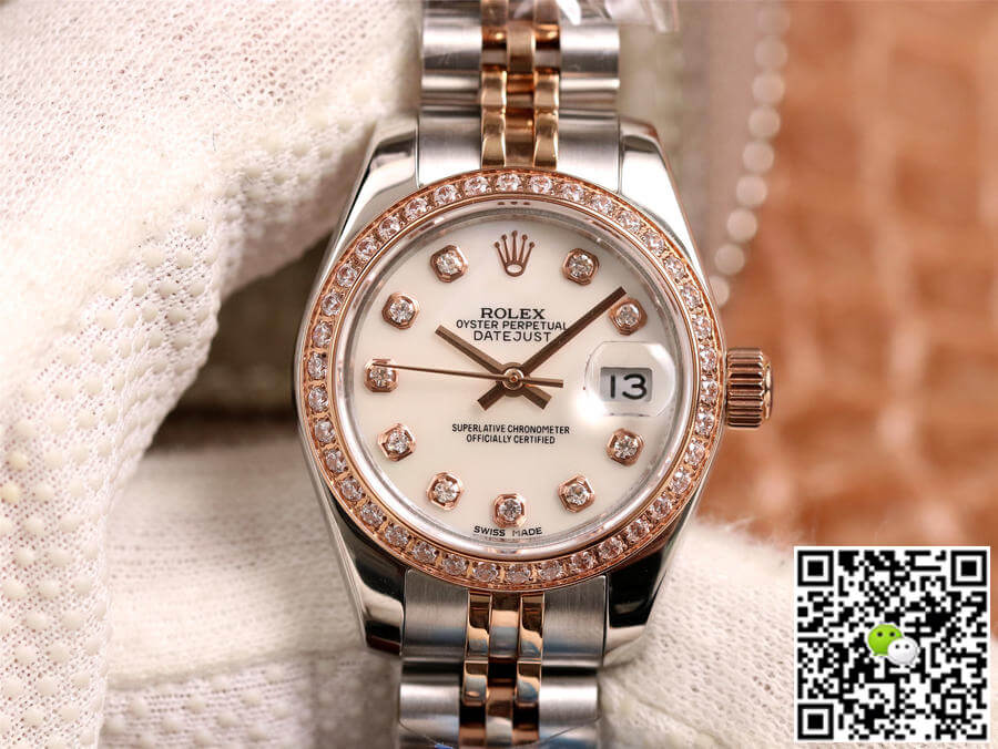 Best Replica Replica Rolex Datejust 28MM 1:1 Best Edition BP Factory Diamond-set White Dial - Colareps