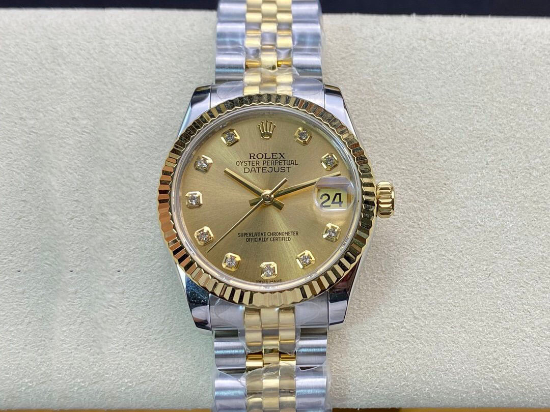 Best Replica Replica Rolex Datejust M278273-0026 31MM 1:1 Best Edition EW Factory Champagne Dial - Colareps