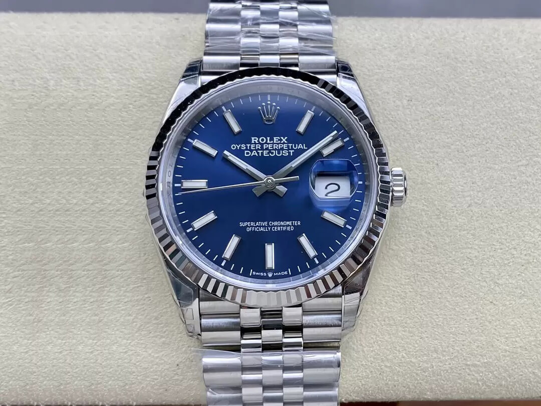 Best Replica Replica Rolex Datejust M126234-0017 36MM 1:1 Best Edition VS Factory Blue Dial - Colareps